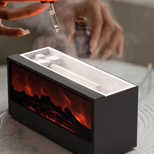Fireplace Aroma Diffuser - RGB Flame Lights & Remote Control