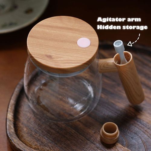 Smart Mixing Pitcher: Effortless Stirring for Coffee Tea + Hidden Storage!