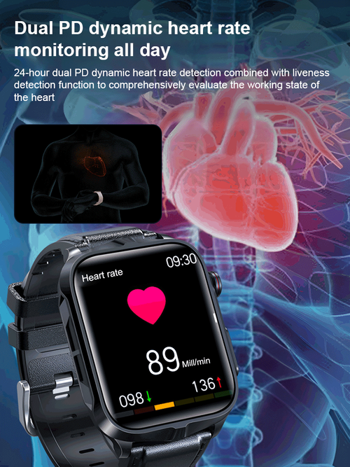 Health Smartwatch - Non-Invasive Blood Glucose, Blood Pressure, & Multi-Health Monitoring｜Wellness Essential