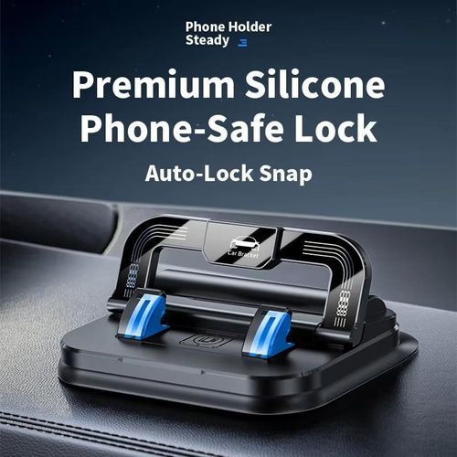 Ultra-Stable 2-in-1 Car Phone Holder + Parking Plate – 360° Rotation & No-Slip!