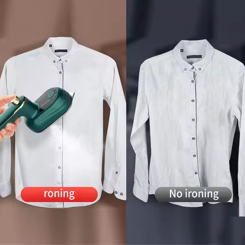 On-the-Go Wrinkle Eraser: Compact Handheld Steamer (Fits Any Bag!)