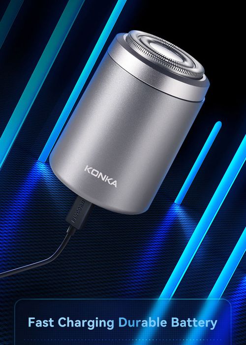 KONKA Mini Portable Shaver - IPX7 Waterproof, Floating Cutter & Type-C Fast Charge