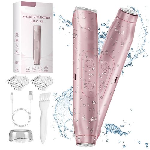 2-in-1 Women's Electric Trimmer - IPX7 Waterproof, Painless Hair Removal for Whole Body & Facial Use｜Beauty Essential