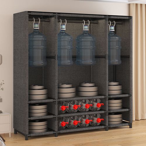 360° Dust-Proof Wardrobe - Multifunctional Storage, Strong Load-Bearing & Privacy Curtain Design｜Home Organization Must-Have