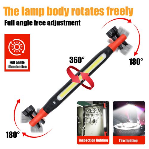 Rechargeable LED Work Light: Magnetic & Rotating, Perfect for Car Repairs, Workshops & Emergencies!