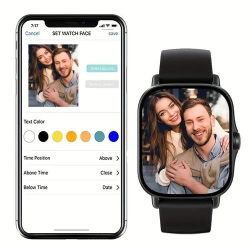 Smart Watch - Custom Watch Face + Blood Pressure & Sleep Monitoring + IP67 Waterproof, Multi-Functional Sports & Health Tracker, Unisex