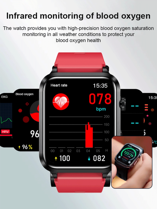 Health Smartwatch - Non-Invasive Blood Glucose, Blood Pressure, & Multi-Health Monitoring｜Wellness Essential
