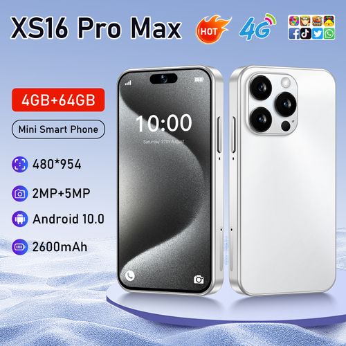 XS16 Pro Max Mini Smartphone - 4.0  Screen, 4+64GB & 2600mAh Battery｜Compact Powerhouse
