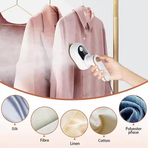 On-the-Go Wrinkle Eraser: Compact Handheld Steamer (Fits Any Bag!)