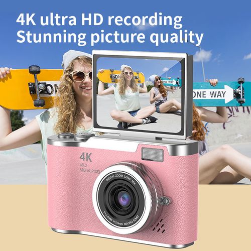 4K 48MP Student CCD Camera: Flip Screen + Auto-Focus – Capture Perfect Moments Anywhere!