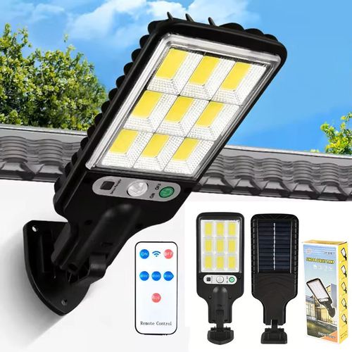 Solar Motion Sensor LED Light - IP65 Waterproof, Remote Control & 3 Modes