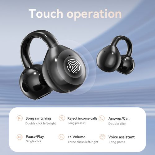 Touch Screen Open-Ear TWS Earbuds - Bluetooth 5.4, Noise Reduction & HD Sound｜Audio Tech Essential