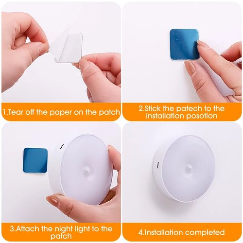 0 Second Motion Sensor Night Light - Auto On.Off, Wireless & Easy Installation, Eye-Caring Soft Light, Perfect for Bedroom.Bathroom.Wardrobe & More
