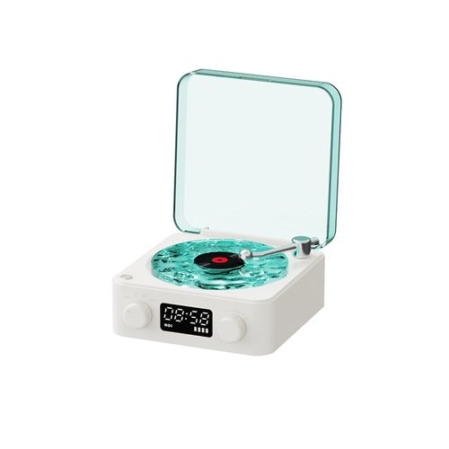 Retro Turntable Bluetooth Speaker - 360° Surround Sound, RGB Lights & Nature Sounds｜Aesthetic Audio Essential