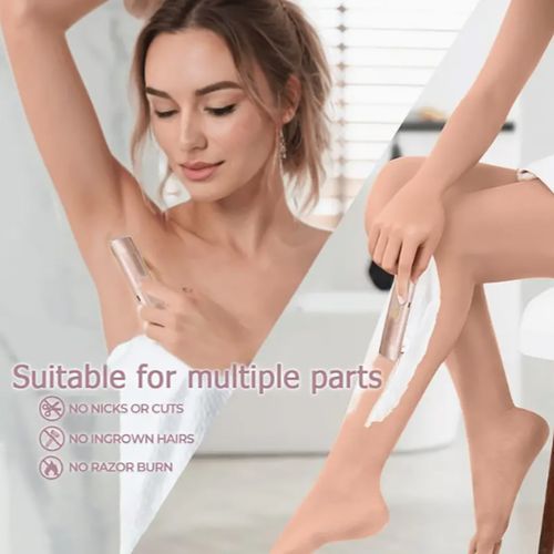 2-in-1 Women's Electric Trimmer - IPX7 Waterproof, Painless Hair Removal for Whole Body & Facial Use｜Beauty Essential