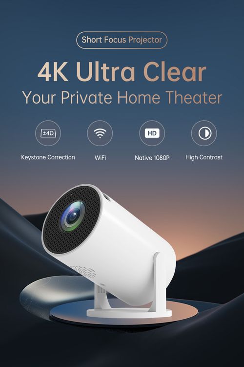 Mini 4K Projector - WiFi 6, 180° Rotation & Keystone Correction｜Your Private Home Theater