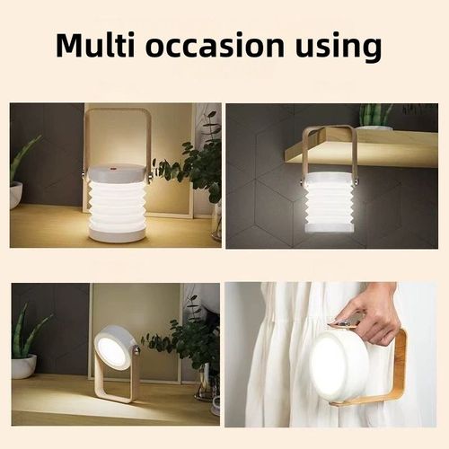 Collapsible Portable LED Lamp: 3-in-1 Desk Handheld Hanging Light for Home & Outdoor!