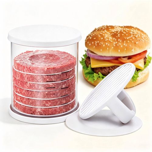 Tired of messy burger patty prep? One tool press and store meat patties