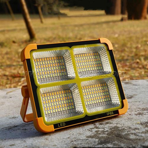Portable Solar LED Work Light IP66 Waterproof, Magnetic Rechargeable Flood Light For Home Power Outage, Outdoor Camping Repair Light