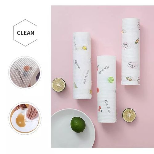 Reusable Printed Kitchen Cleaning Roll, Thick Absorbent Dish Wipes, Wet & Dry Use Washable Kitchen Towels for Home Cleaning Kenya