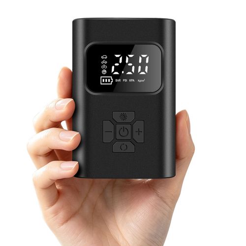 Portable Cordless Tire Inflator, Rechargeable Digital Air Pump with LED Light for Car Motorcycle Bicycle Bal