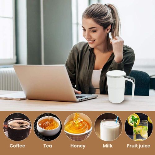 USB Rechargeable Automatic Stirring Coffee Mug, 304 Stainless Steel Self Mixing Cup with Digital Temperature Display & Lid for Home Office Kenya