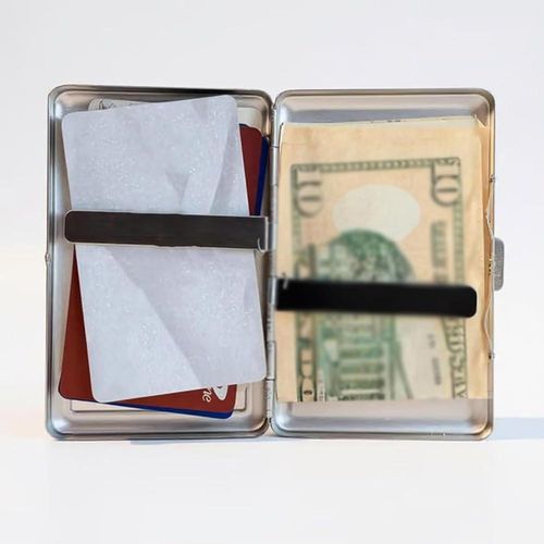 2 in 1 Metal Cigarette Case & Card Holder, Vintage Art Print Hard Metal Cigarette Box, Portable Credit Card Cash Storage Box, Anti-pressure Cigarette Holder for Men Women Kenya,Unboxing patterns (blind box style)