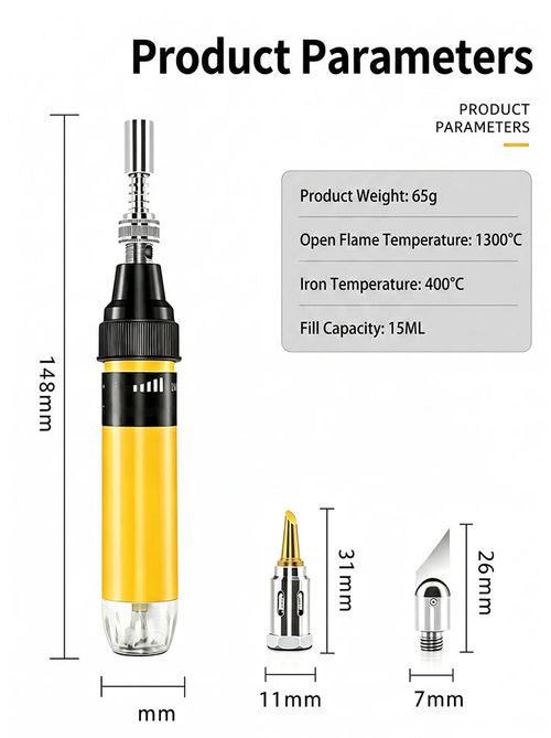 Portable Gas Soldering Iron Kit Cordless Butane Welding Pen, Multi-purpose Tool for Electronic Repair, Cutting, Hot Melt & Outdoor Emergency
