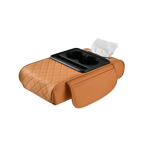 Multifunctional Car Armrest Rest Pad | Car Armrest Height‑Increase Cover with Tissue Holder Cup Slot Car Interior Accessories