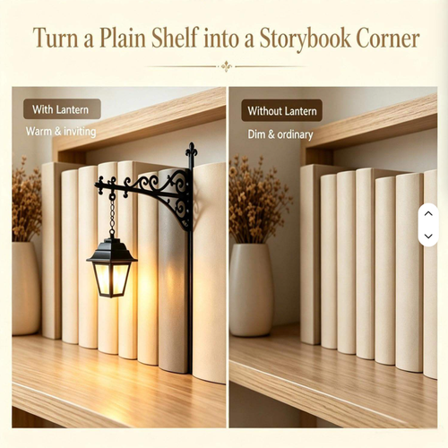 Vintage Bookend Lamp | No Drill Required