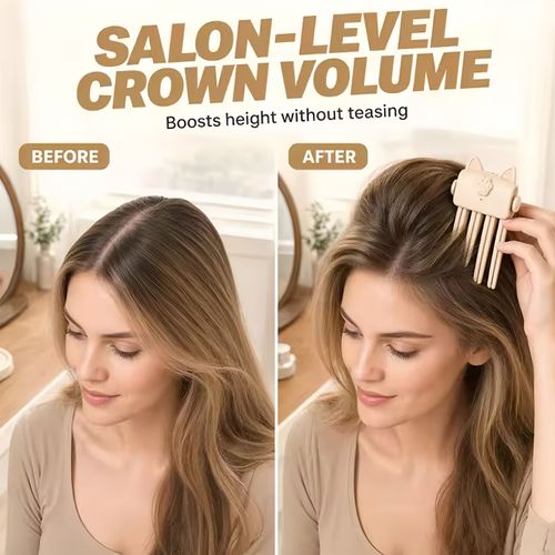 Electric Hair Volumizing Comb, Instantly Lift Hair Roots, Create Fuller Fluffy Hairstyle At Home For All Hair Types