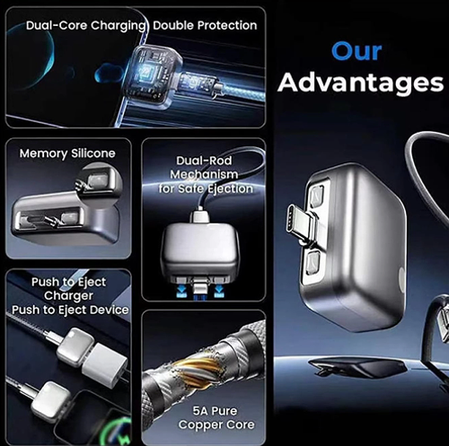 Auto Stop USB-C Charging Separator, Smart Full Charge Disconnect Adapter Protect Phone Battery
