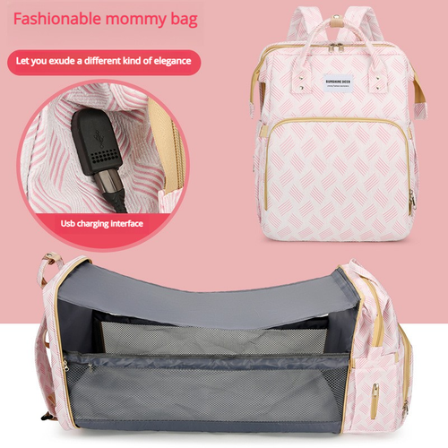 Large Capacity Diaper Bag Backpack For Mom, Aluminum Foil Insulated 3 Bottle Pockets, Multi Pockets Mommy Bag with USB Charging Port, Stylish Baby Nappy Bag for Travel & Outdoor Kenya