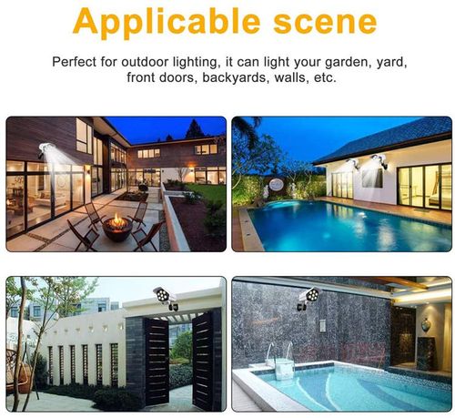 Solar Dummy CCTV Camera Light, 77LED Motion Sensor Solar Security Flood Light with Remote Control, Waterproof Outdoor Wall Lamp for Yard Garden Porch