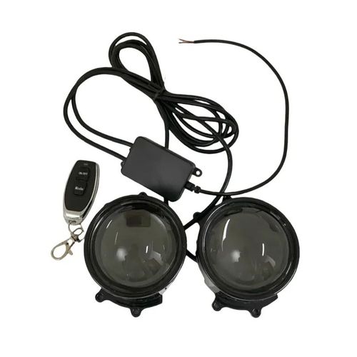 Dynamic Evil Eye LED Projector Lens With Remote Control, Universal Demon Eye LED Headlight for Cars & Boda Boda Motorcycle, Kenya Vehicle Modification Light