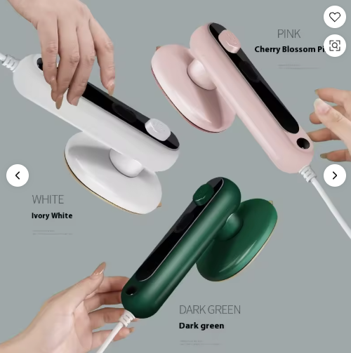 3-in-1 Portable Clothes Steamer | Rotatable Handheld Garment Iron, Flat & Hanging Ironing, Fast Wrinkle Remover for Home & Travel