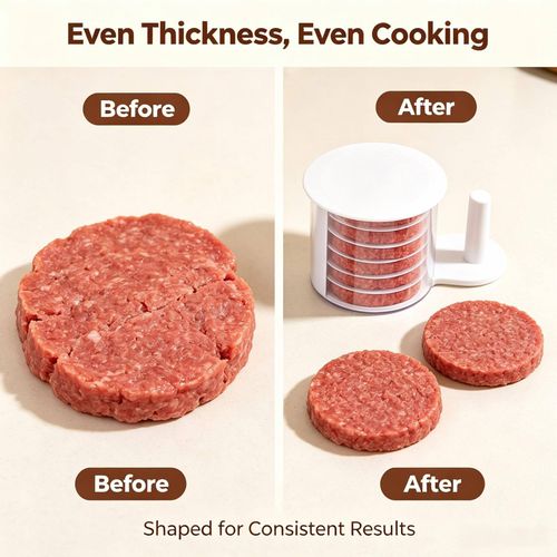 Tired of messy burger patty prep? One tool press and store meat patties