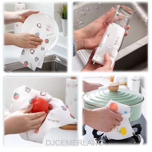 Reusable Printed Kitchen Cleaning Roll, Thick Absorbent Dish Wipes, Wet & Dry Use Washable Kitchen Towels for Home Cleaning Kenya