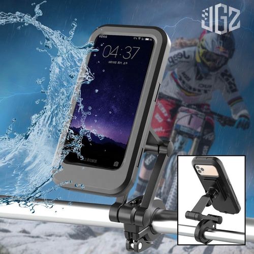 Magnetic Waterproof Motorcycle Phone Mount, 360° Rotatable Bike Phone Holder for Handlebar, Shockproof Phone Case for Motorbike Riding
