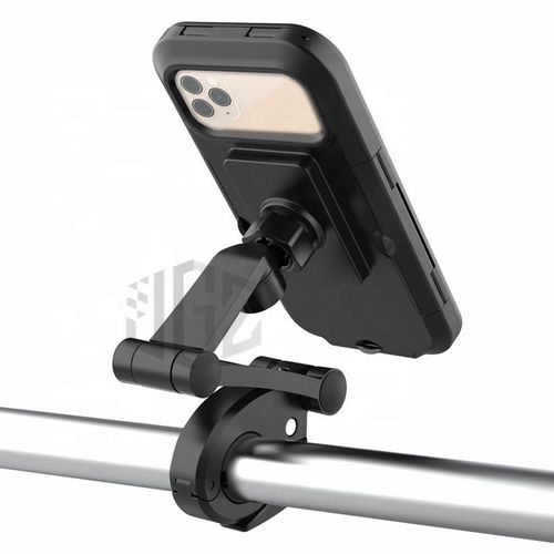 Magnetic Waterproof Motorcycle Phone Mount, 360° Rotatable Bike Phone Holder for Handlebar, Shockproof Phone Case for Motorbike Riding