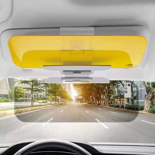 2 in 1 Day Night Car Anti-Glare Sun Visor, Windshield Anti Dazzle Sun Shade, Block Strong Sunlight & High Beam Headlights, Easy Install Car Sun Visor Extension for Safe Driving