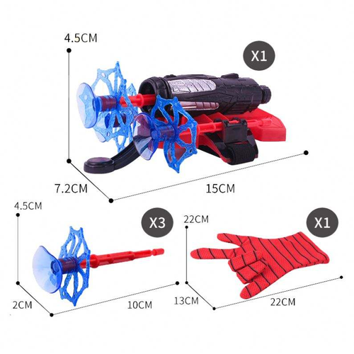 Spider Web Launcher Toy Glove, Hero Wrist Shooter for Kids, Suction Darts Gift