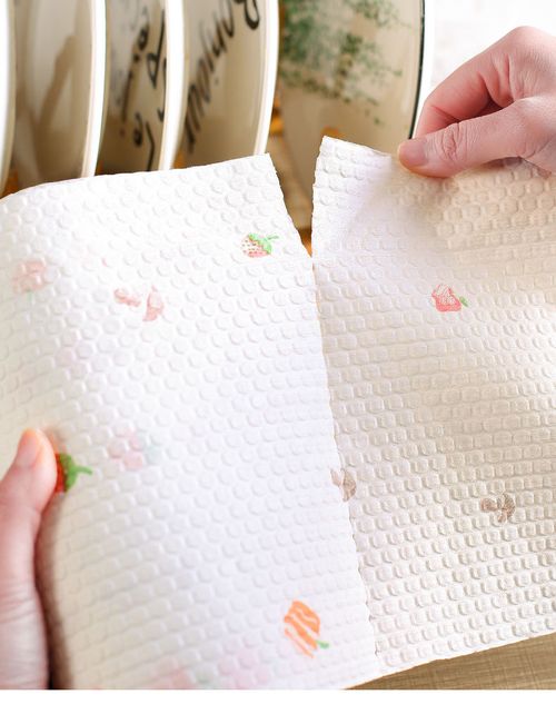 Reusable Printed Kitchen Cleaning Roll, Thick Absorbent Dish Wipes, Wet & Dry Use Washable Kitchen Towels for Home Cleaning Kenya