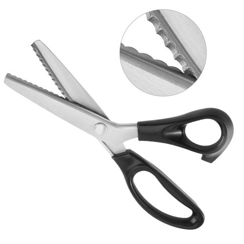 Professional Pinking Shears Serrated Scissors Sharp Stainless Steel For Fabric Leather Paper DIY Sewing Craft