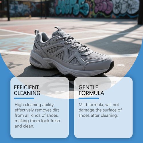 White Shoe Cleaning Cream with Sponge, Efficient Stain & Yellow Remover for Sneakers, No Water Wash Shoe Cleaner