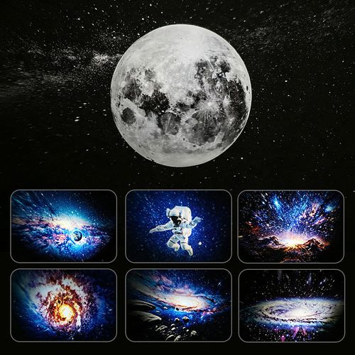 Mini USB Galaxy Star Projector Night Light, Multiple Space Patterns, Romantic Room Decor for Kids & Adults