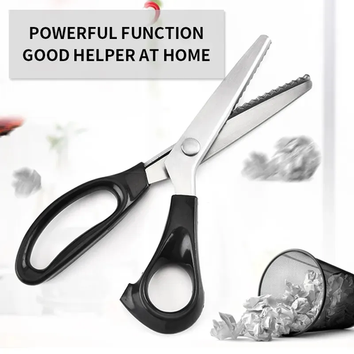 Professional Pinking Shears Serrated Scissors Sharp Stainless Steel For Fabric Leather Paper DIY Sewing Craft