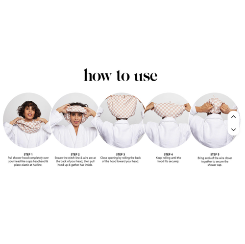 Adjustable Rollable Shower Cap, No More Wet Hair