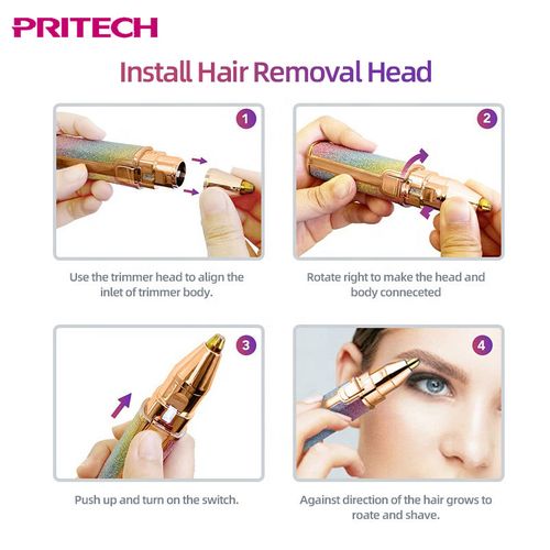 2‑in‑1 Rechargeable Eyebrow Trimmer & Body Hair Shaver
