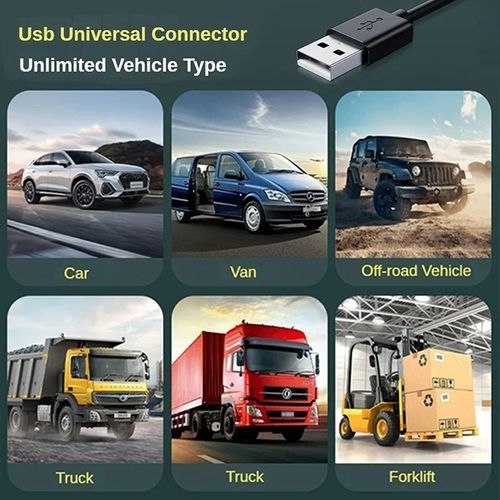 USB Dual Head Car Back Seat Fan, 360° Rotatable Headrest Cooling Fan for Car, Truck